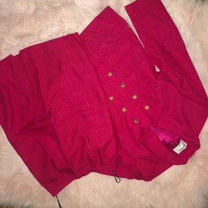 Kasper ASL Hot Pink Double Breasted Skirt Suit Size 8